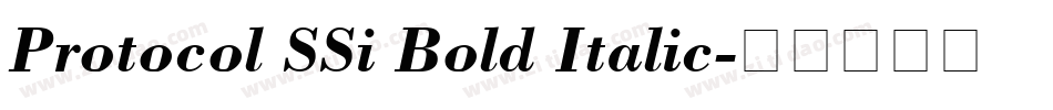 Protocol SSi Bold Italic字体转换
